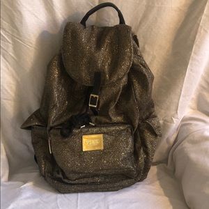 Victoria’s Secret drawstring gold backpack